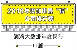 2016年互聯網公司加班排行榜